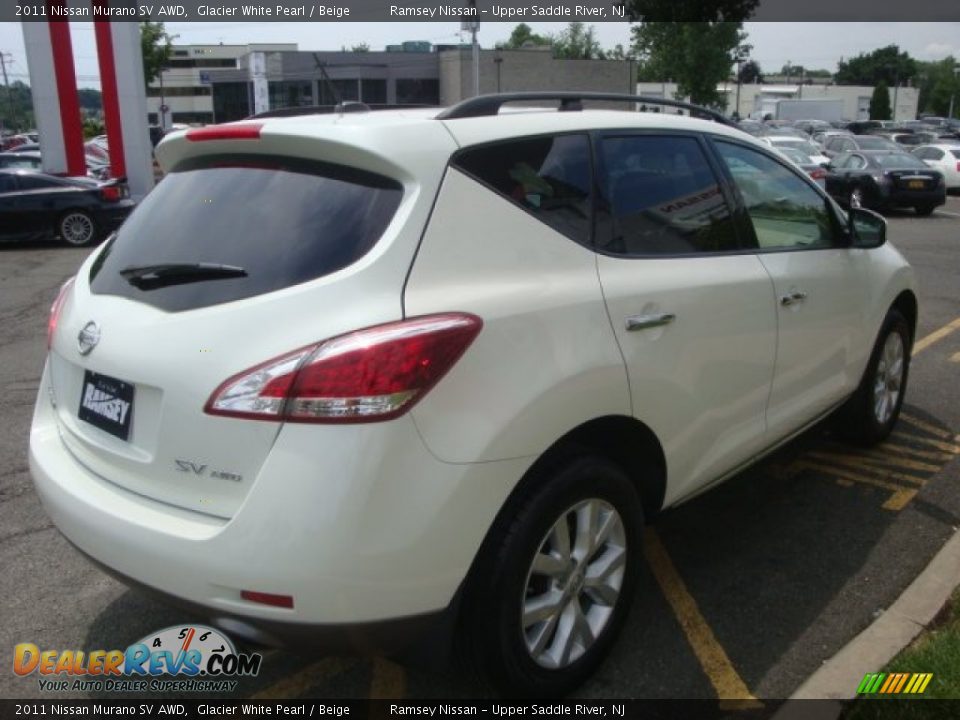 2011 Nissan Murano SV AWD Glacier White Pearl / Beige Photo #5