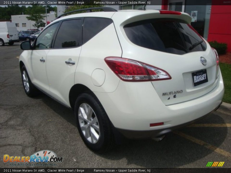 2011 Nissan Murano SV AWD Glacier White Pearl / Beige Photo #7