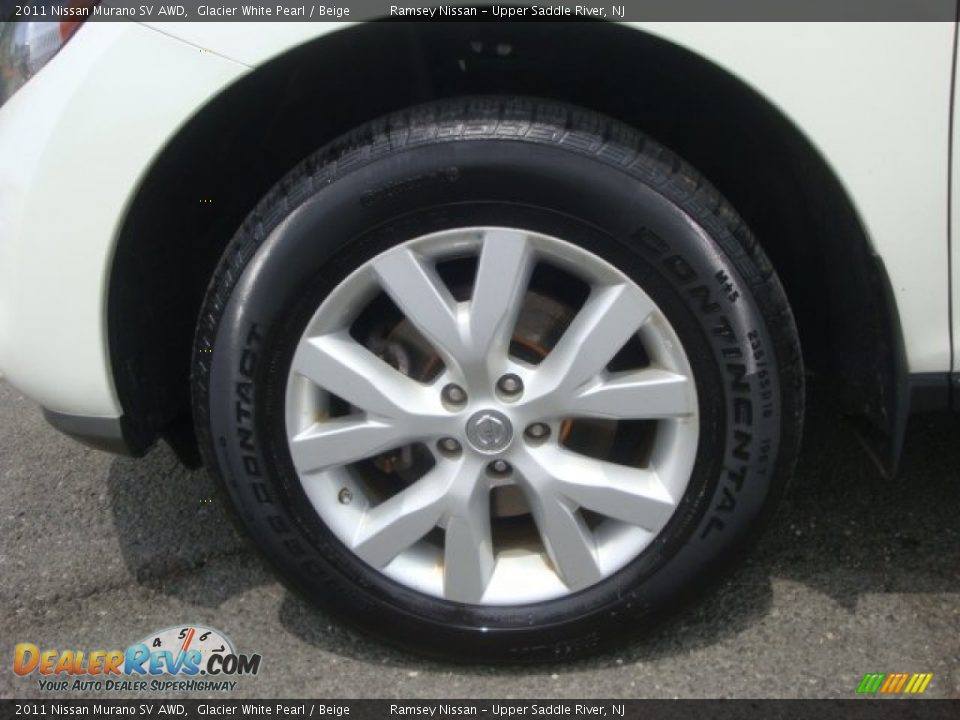 2011 Nissan Murano SV AWD Glacier White Pearl / Beige Photo #9