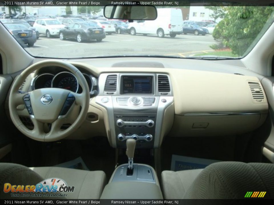 2011 Nissan Murano SV AWD Glacier White Pearl / Beige Photo #11