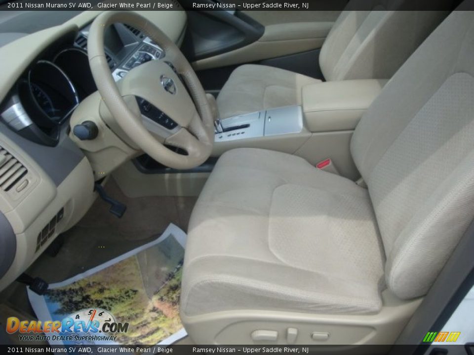 2011 Nissan Murano SV AWD Glacier White Pearl / Beige Photo #12