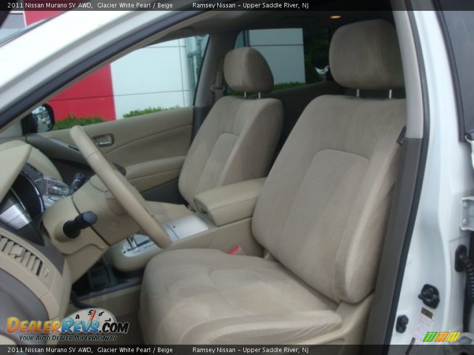2011 Nissan Murano SV AWD Glacier White Pearl / Beige Photo #14