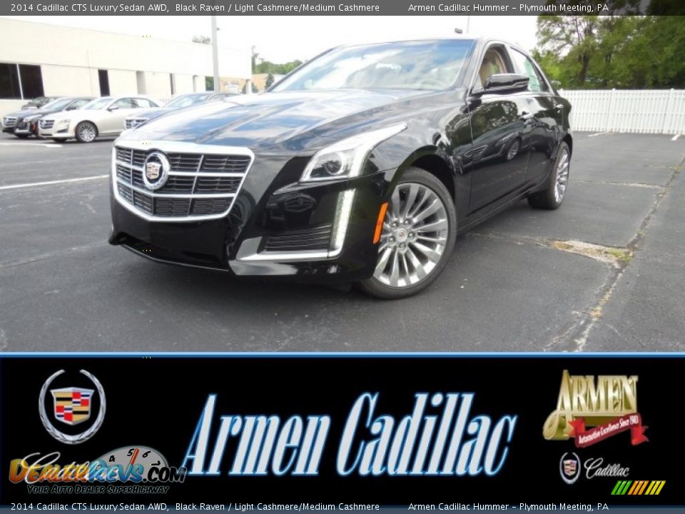 2014 Cadillac CTS Luxury Sedan AWD Black Raven / Light Cashmere/Medium Cashmere Photo #1
