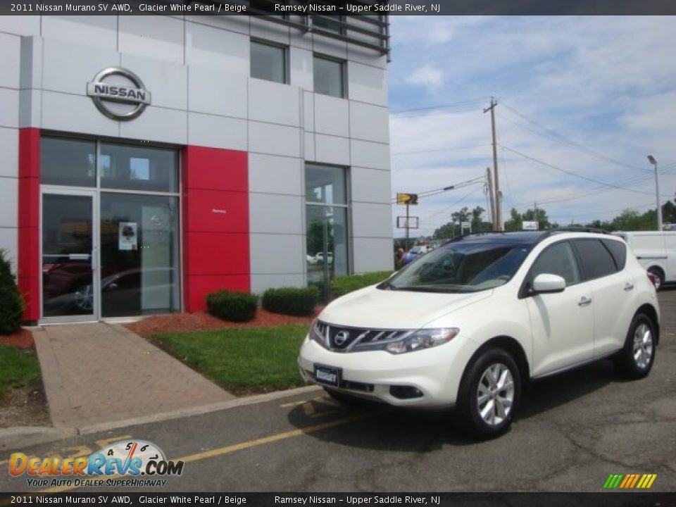 2011 Nissan Murano SV AWD Glacier White Pearl / Beige Photo #25