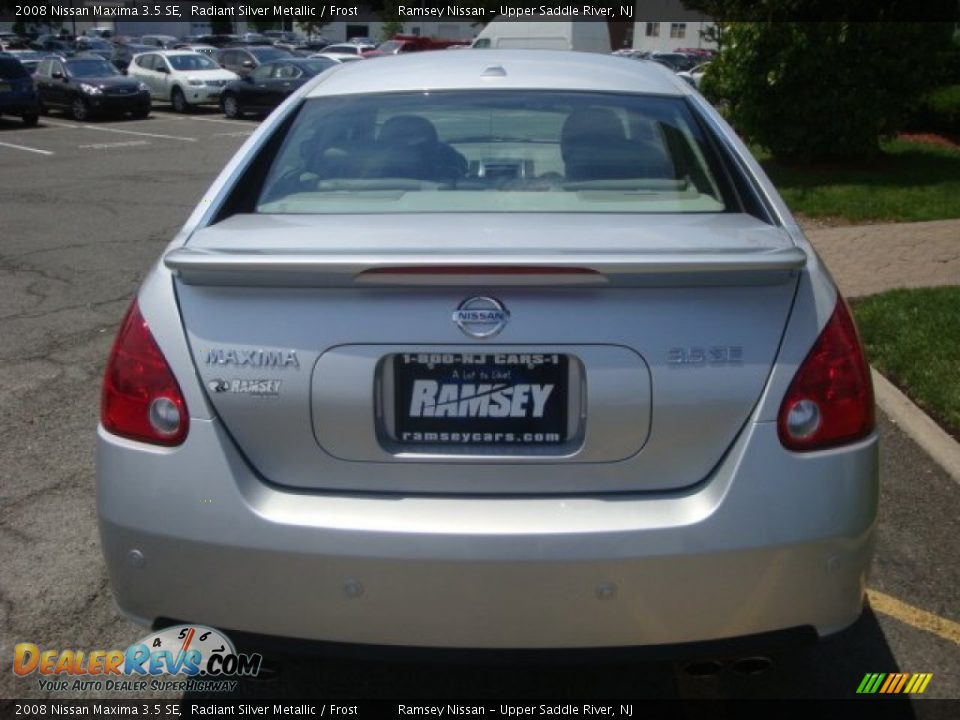 2008 Nissan Maxima 3.5 SE Radiant Silver Metallic / Frost Photo #6