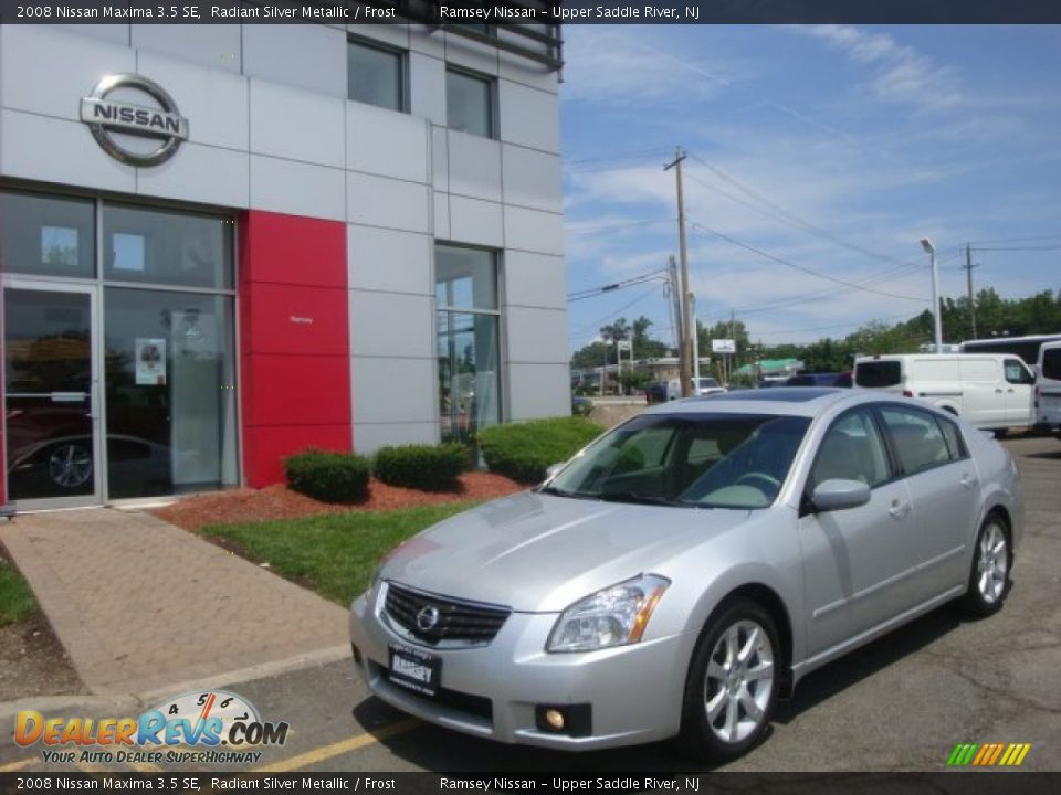 2008 Nissan Maxima 3.5 SE Radiant Silver Metallic / Frost Photo #27