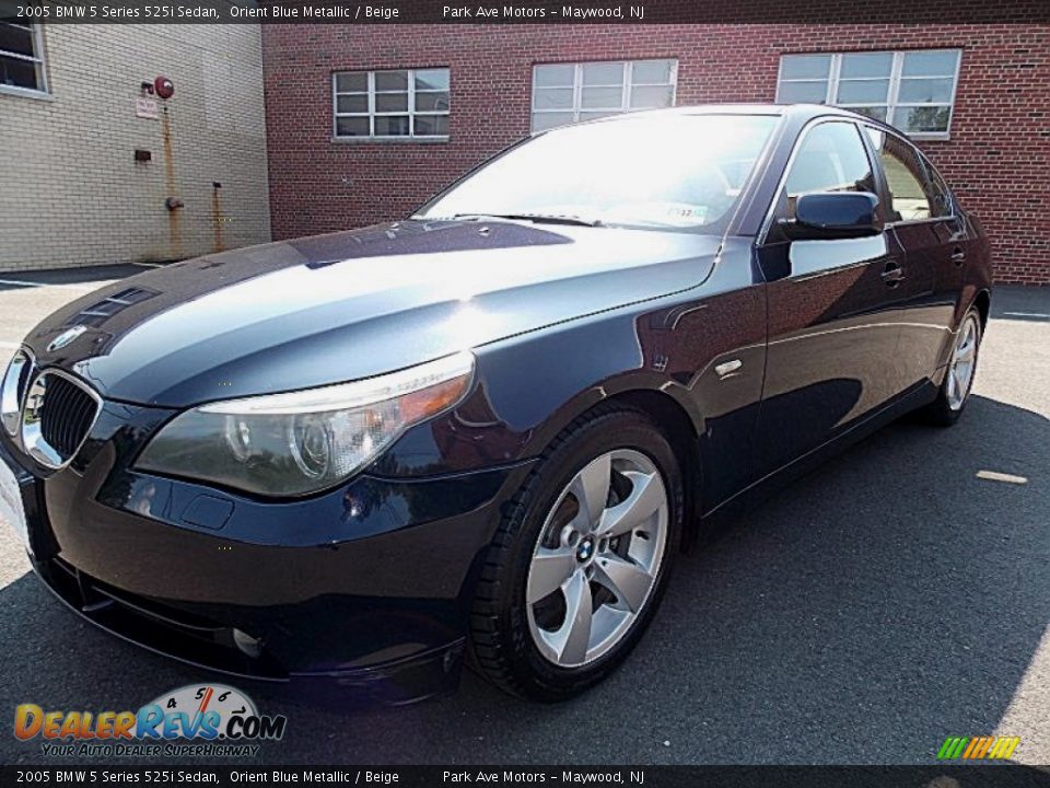 2005 BMW 5 Series 525i Sedan Orient Blue Metallic / Beige Photo #1