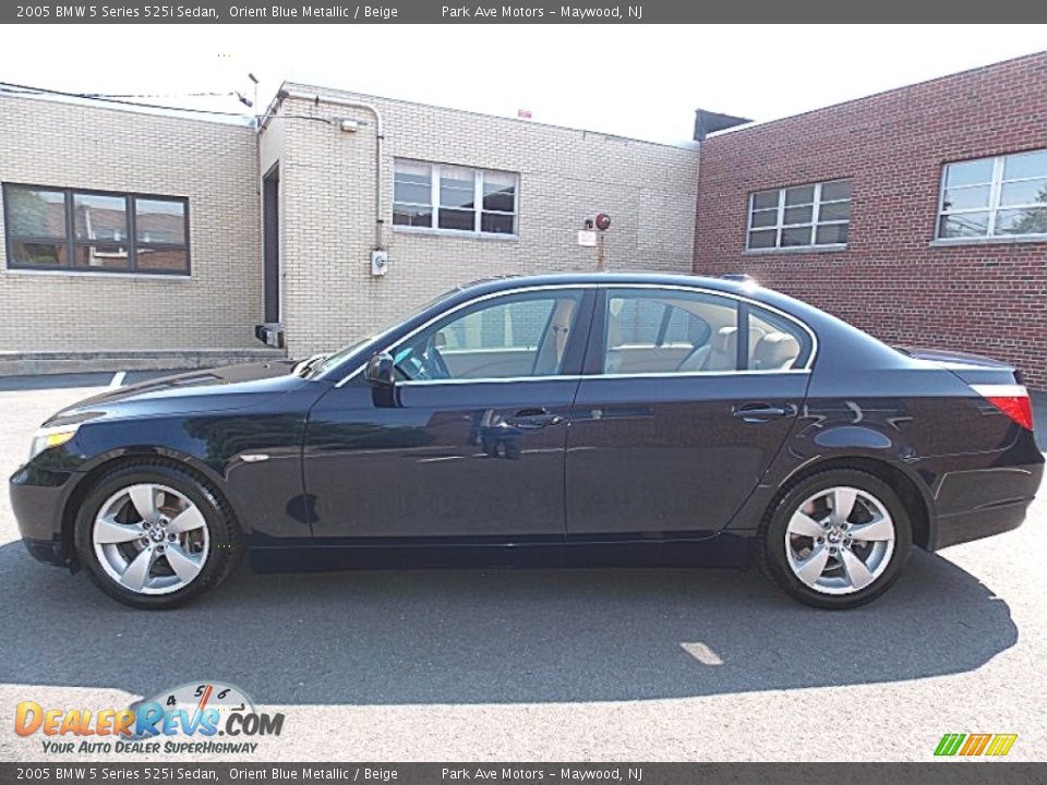 2005 BMW 5 Series 525i Sedan Orient Blue Metallic / Beige Photo #2