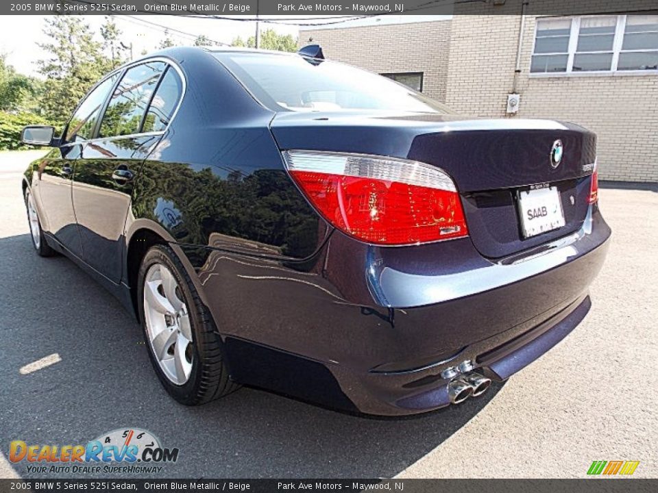 2005 BMW 5 Series 525i Sedan Orient Blue Metallic / Beige Photo #3