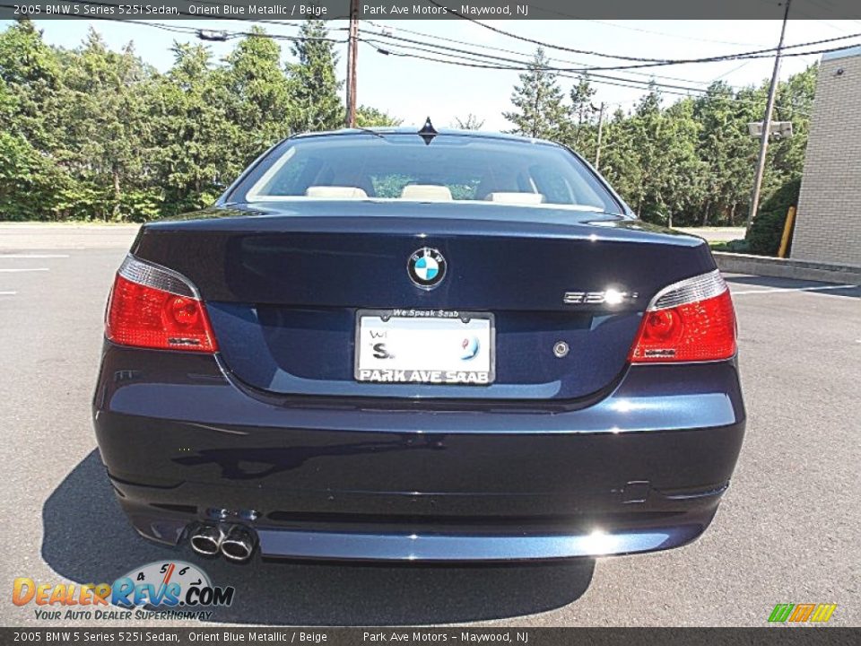 2005 BMW 5 Series 525i Sedan Orient Blue Metallic / Beige Photo #4