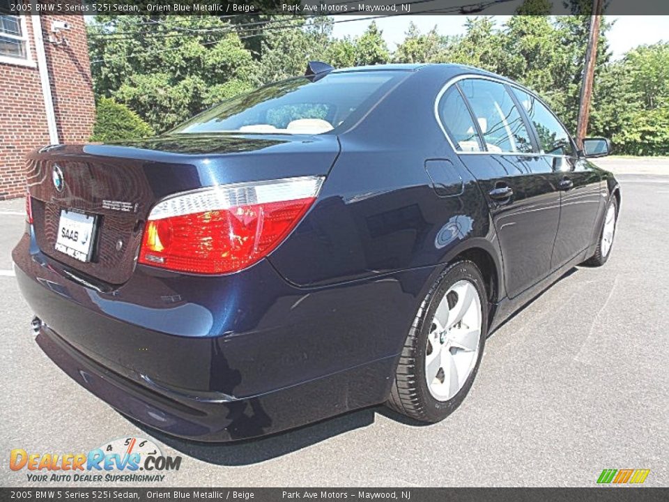 2005 BMW 5 Series 525i Sedan Orient Blue Metallic / Beige Photo #5