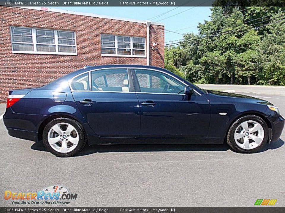 2005 BMW 5 Series 525i Sedan Orient Blue Metallic / Beige Photo #6
