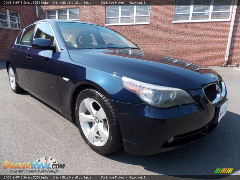2005 BMW 5 Series 525i Sedan Orient Blue Metallic / Beige Photo #7