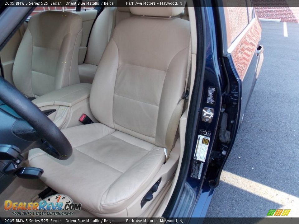 2005 BMW 5 Series 525i Sedan Orient Blue Metallic / Beige Photo #11