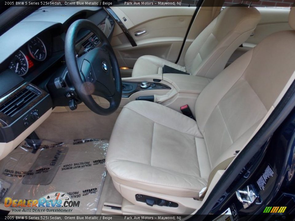 2005 BMW 5 Series 525i Sedan Orient Blue Metallic / Beige Photo #12