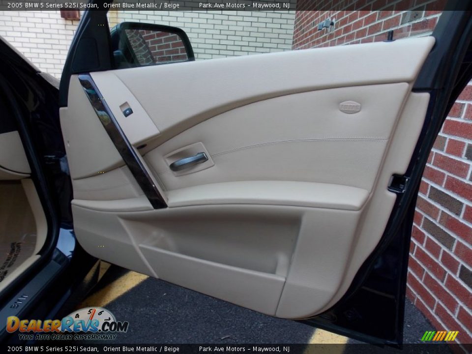 2005 BMW 5 Series 525i Sedan Orient Blue Metallic / Beige Photo #18