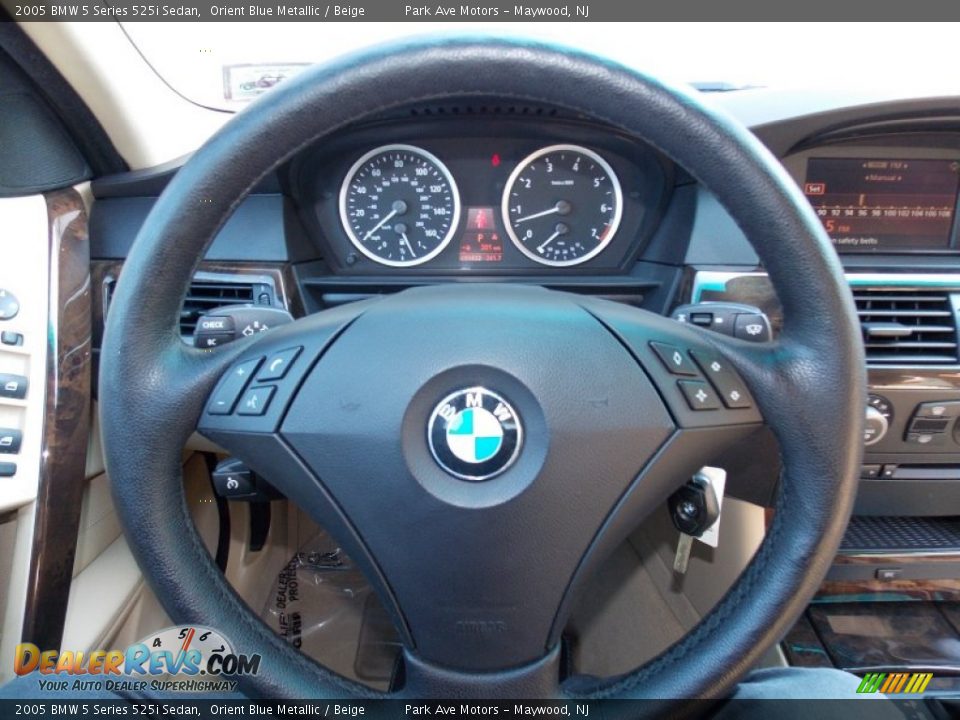 2005 BMW 5 Series 525i Sedan Orient Blue Metallic / Beige Photo #28