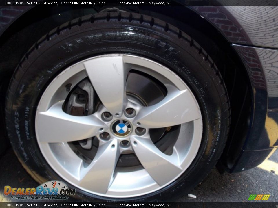 2005 BMW 5 Series 525i Sedan Orient Blue Metallic / Beige Photo #33