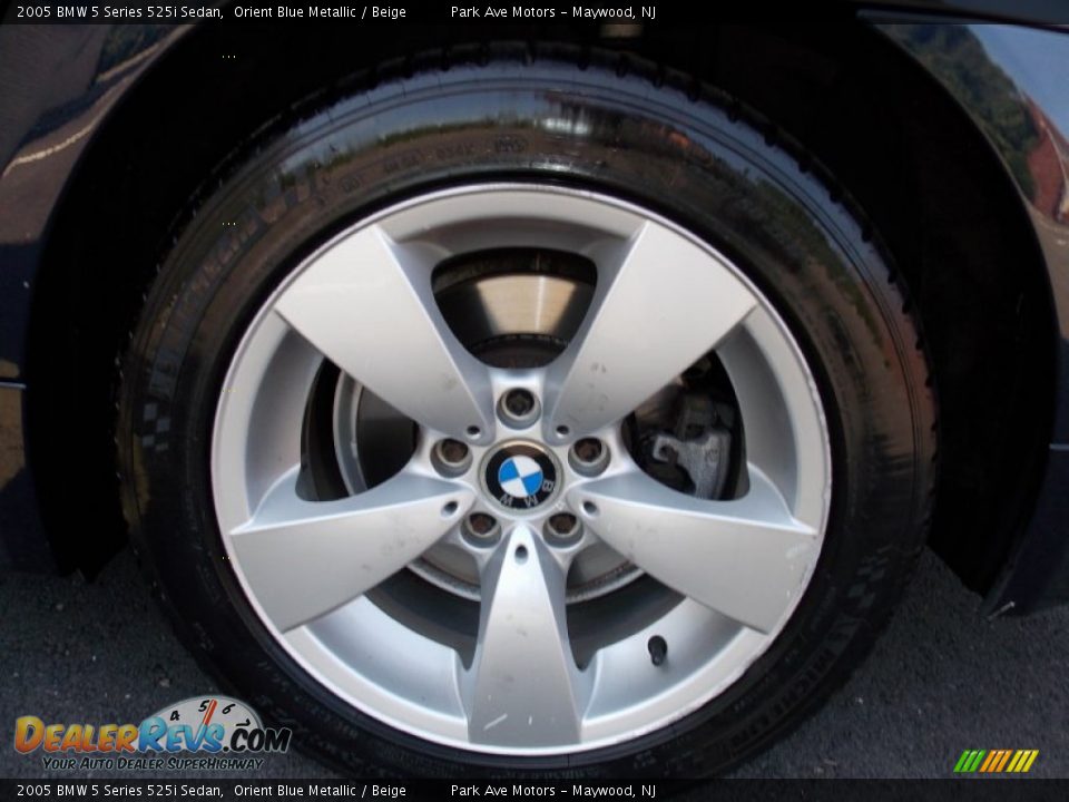 2005 BMW 5 Series 525i Sedan Orient Blue Metallic / Beige Photo #36
