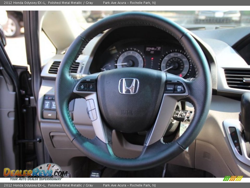 2012 Honda Odyssey EX-L Polished Metal Metallic / Gray Photo #18