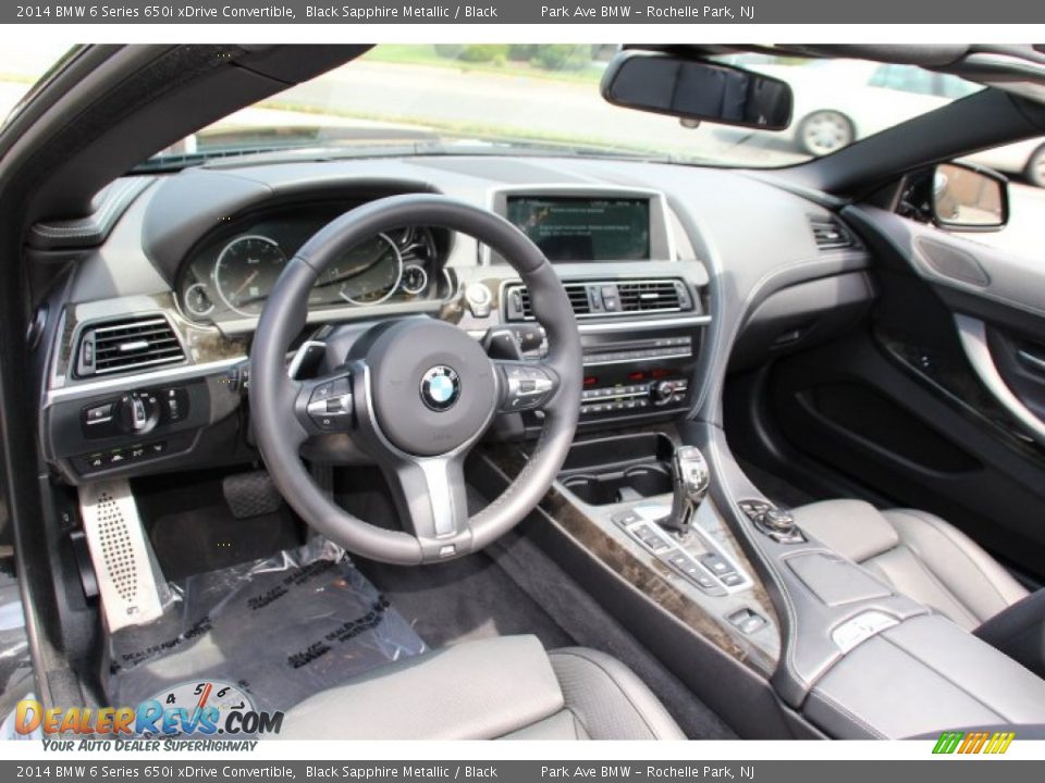 Black Interior - 2014 BMW 6 Series 650i xDrive Convertible Photo #11