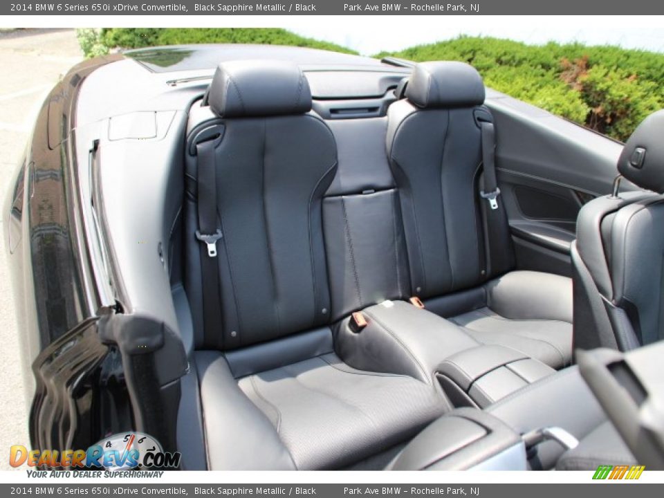 Rear Seat of 2014 BMW 6 Series 650i xDrive Convertible Photo #26