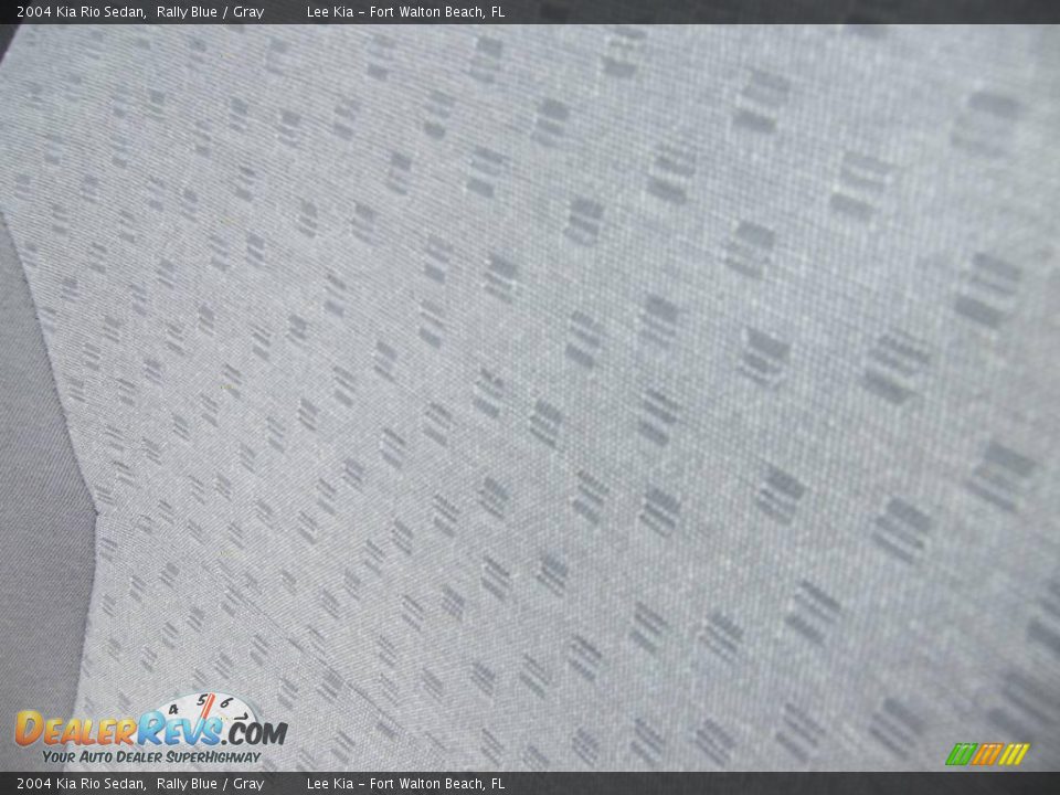 2004 Kia Rio Sedan Rally Blue / Gray Photo #15