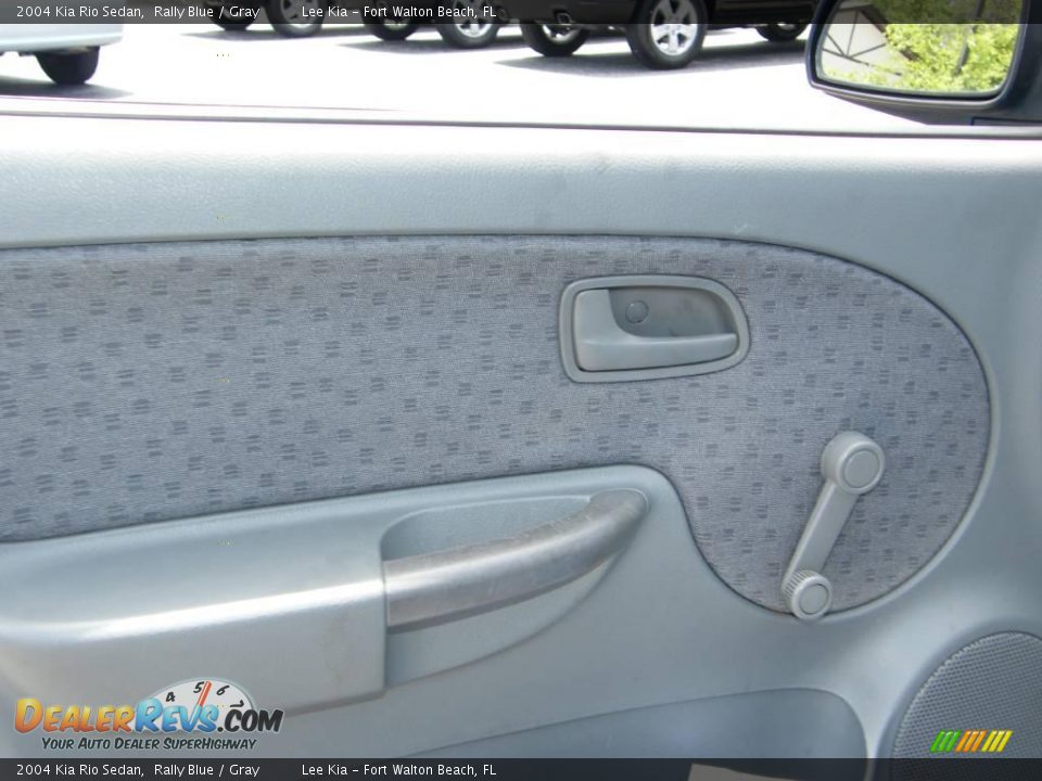 2004 Kia Rio Sedan Rally Blue / Gray Photo #16