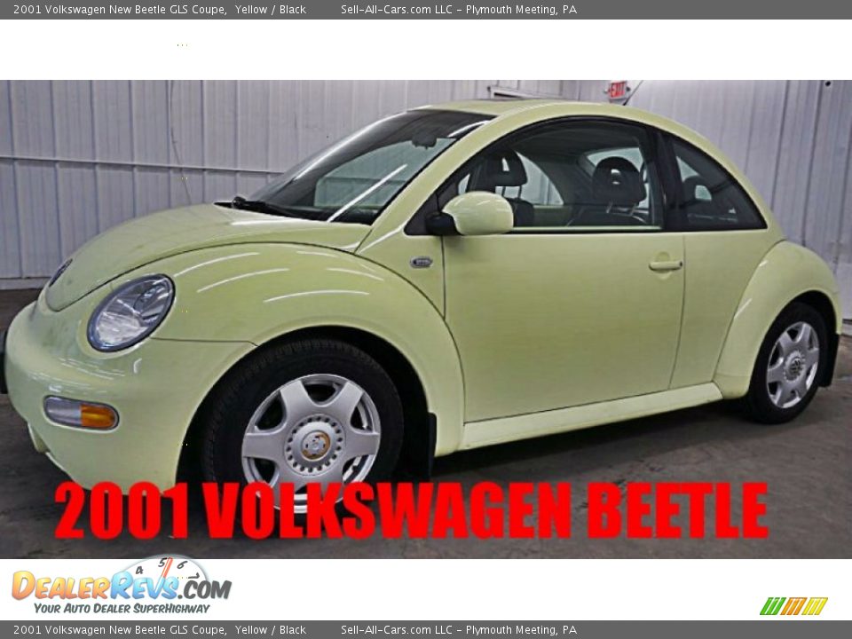 2001 Volkswagen New Beetle GLS Coupe Yellow / Black Photo #1