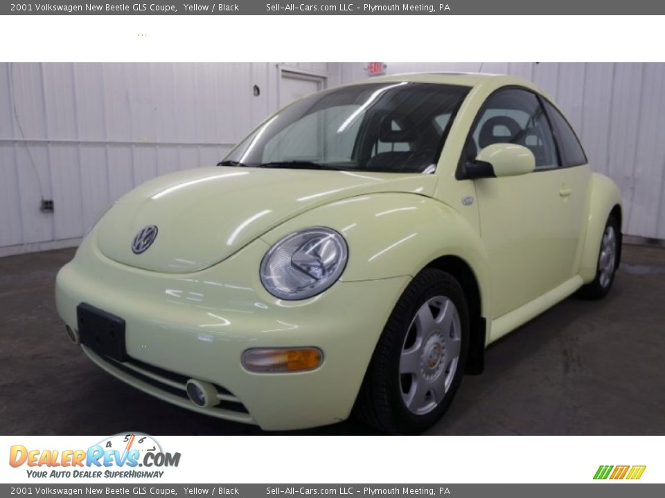 2001 Volkswagen New Beetle GLS Coupe Yellow / Black Photo #12