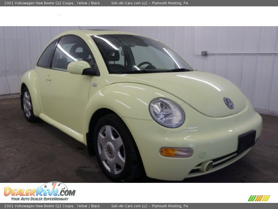 2001 Volkswagen New Beetle GLS Coupe Yellow / Black Photo #14
