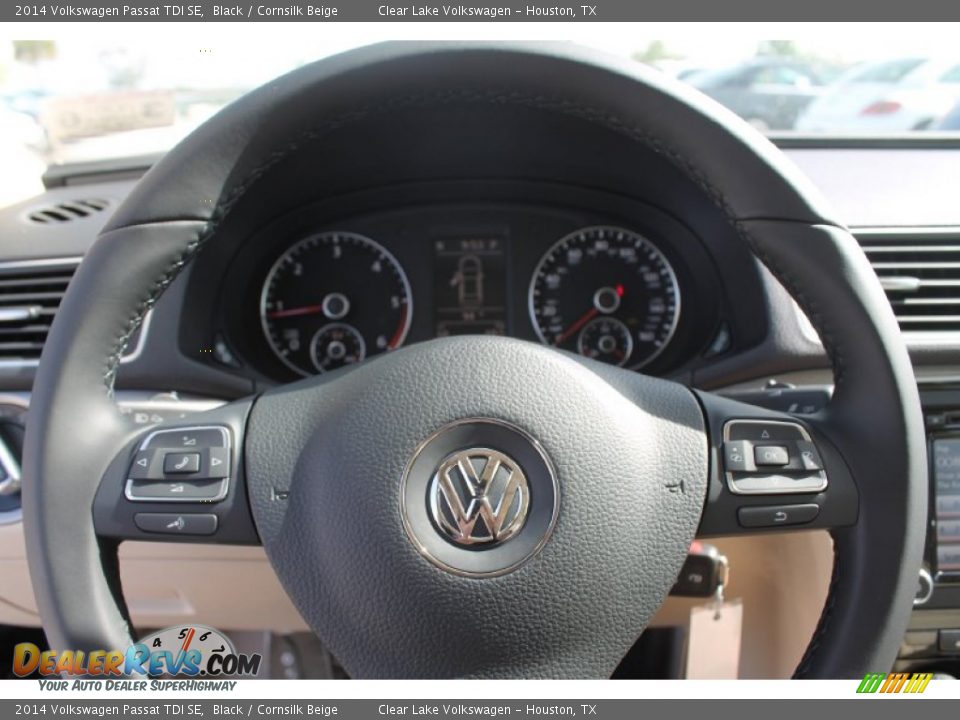 2014 Volkswagen Passat TDI SE Black / Cornsilk Beige Photo #20