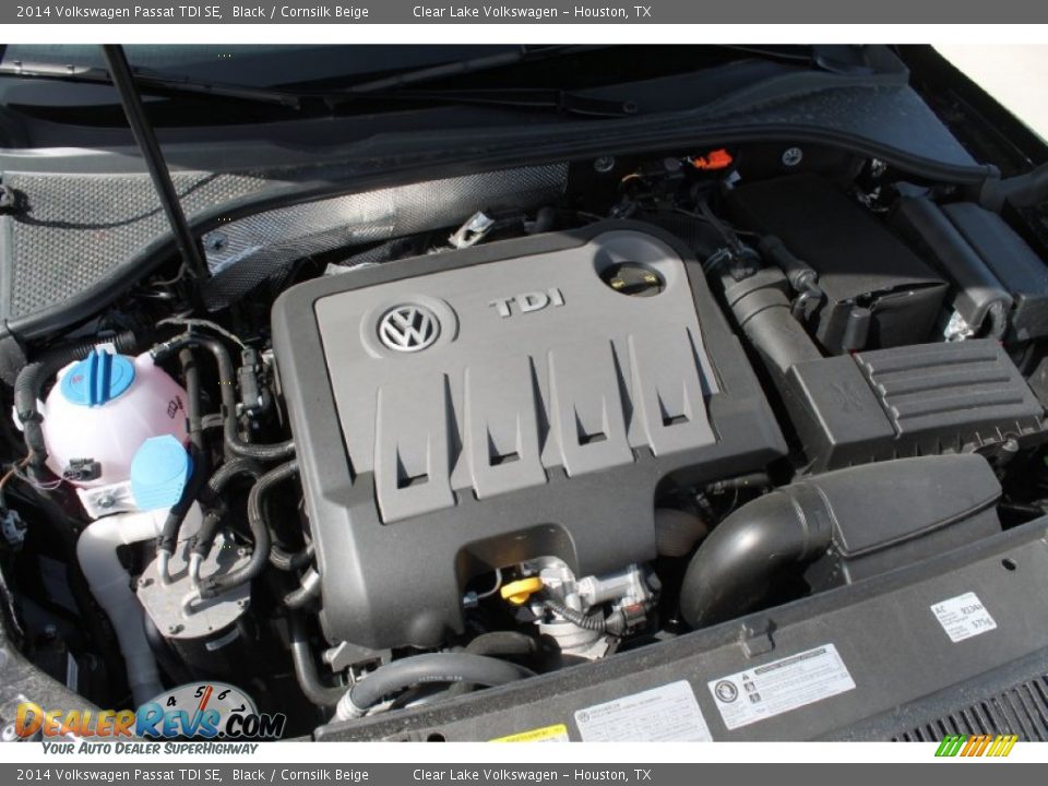 2014 Volkswagen Passat TDI SE Black / Cornsilk Beige Photo #31