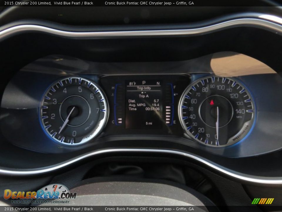 2015 Chrysler 200 Limited Vivid Blue Pearl / Black Photo #13