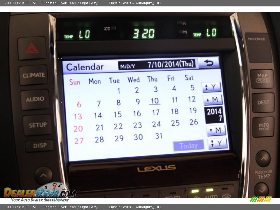 2010 Lexus ES 350 Tungsten Silver Pearl / Light Gray Photo #26