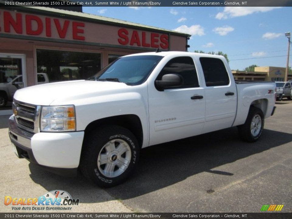 2011 Chevrolet Silverado 1500 LT Crew Cab 4x4 Summit White / Light Titanium/Ebony Photo #1