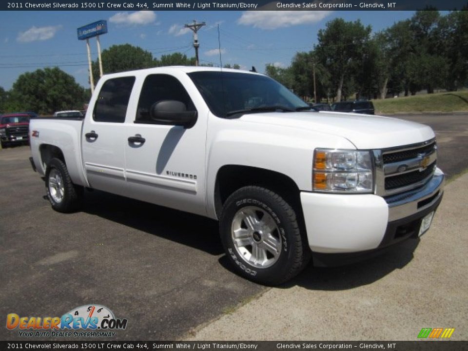 2011 Chevrolet Silverado 1500 LT Crew Cab 4x4 Summit White / Light Titanium/Ebony Photo #2