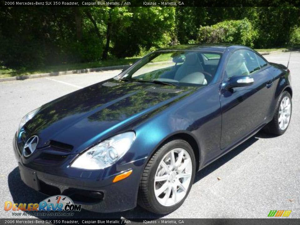 2006 Mercedes-Benz SLK 350 Roadster Caspian Blue Metallic / Ash Photo #2
