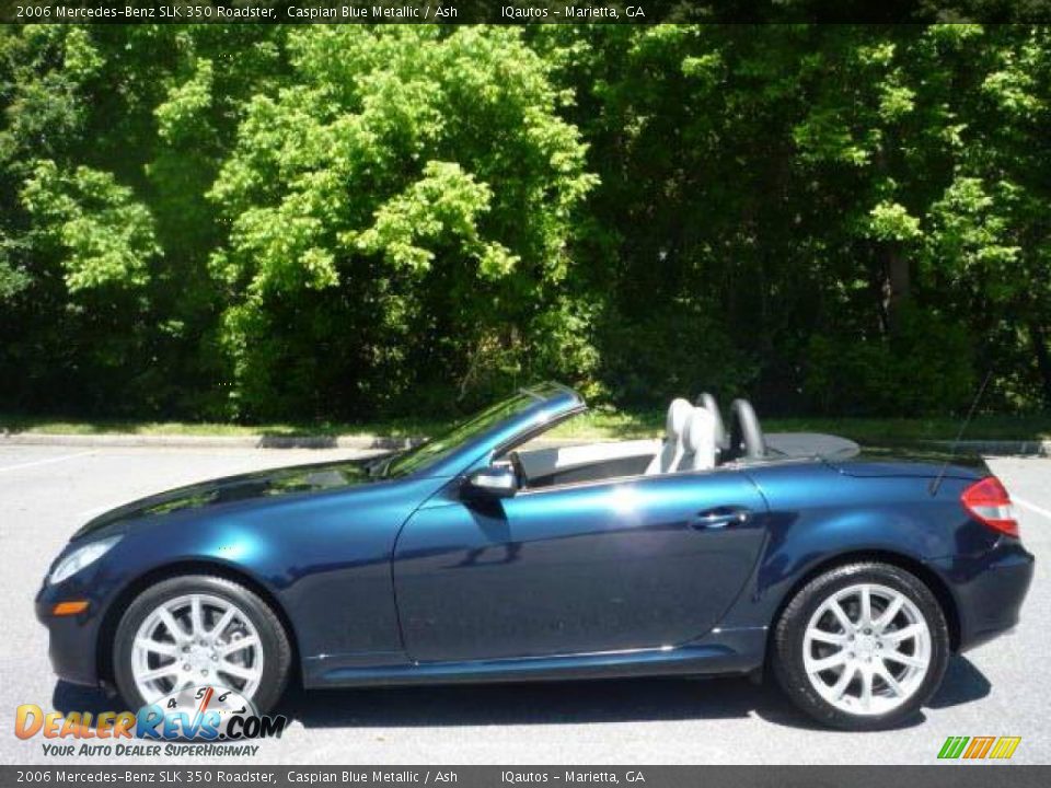 2006 Mercedes-Benz SLK 350 Roadster Caspian Blue Metallic / Ash Photo #12