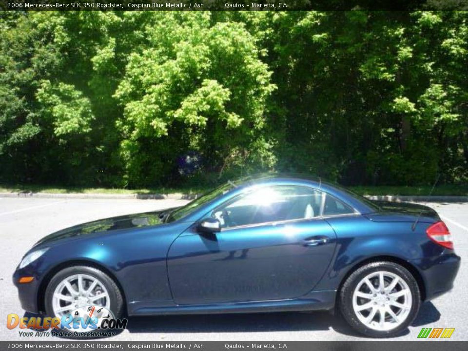 2006 Mercedes-Benz SLK 350 Roadster Caspian Blue Metallic / Ash Photo #13