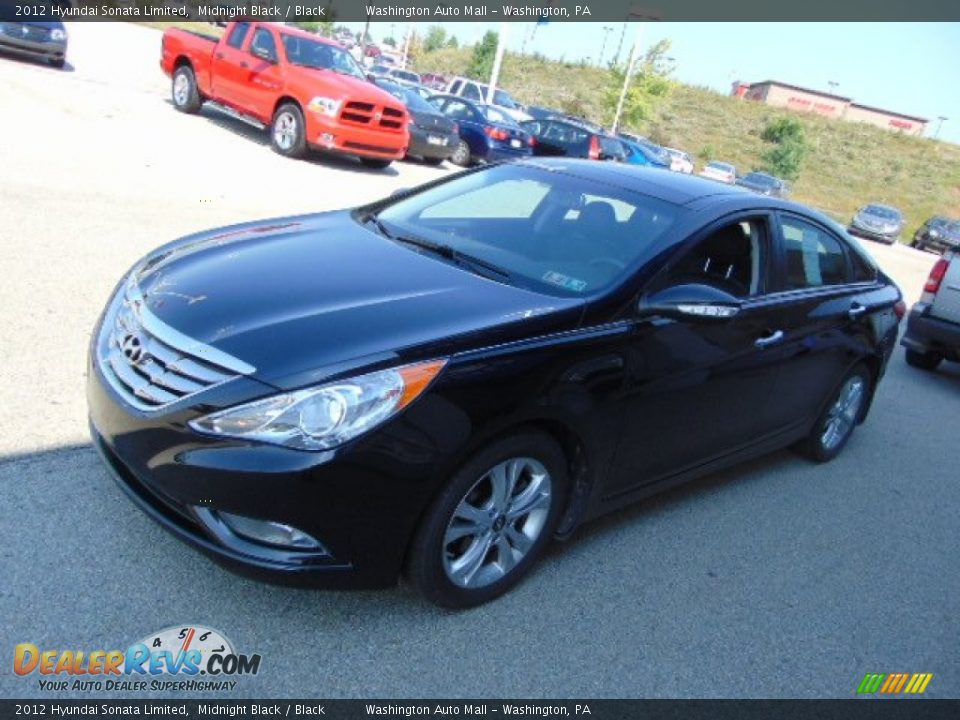 2012 Hyundai Sonata Limited Midnight Black / Black Photo #4