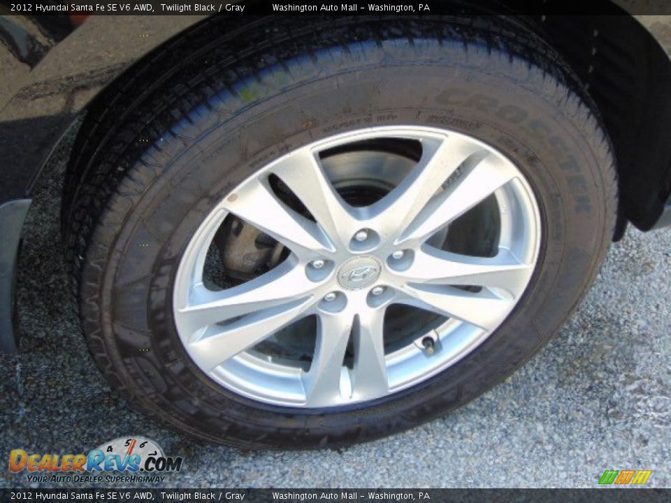 2012 Hyundai Santa Fe SE V6 AWD Twilight Black / Gray Photo #3