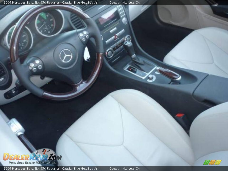 2006 Mercedes-Benz SLK 350 Roadster Caspian Blue Metallic / Ash Photo #35