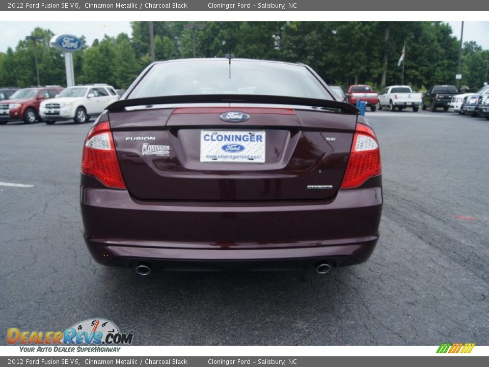 2012 Ford Fusion SE V6 Cinnamon Metallic / Charcoal Black Photo #4