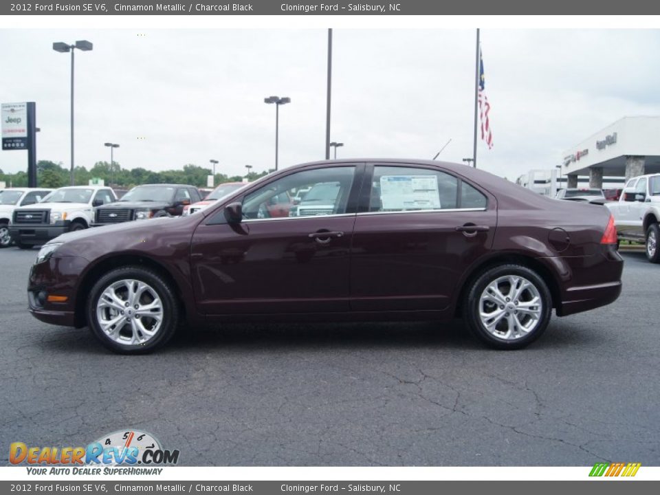 2012 Ford Fusion SE V6 Cinnamon Metallic / Charcoal Black Photo #5