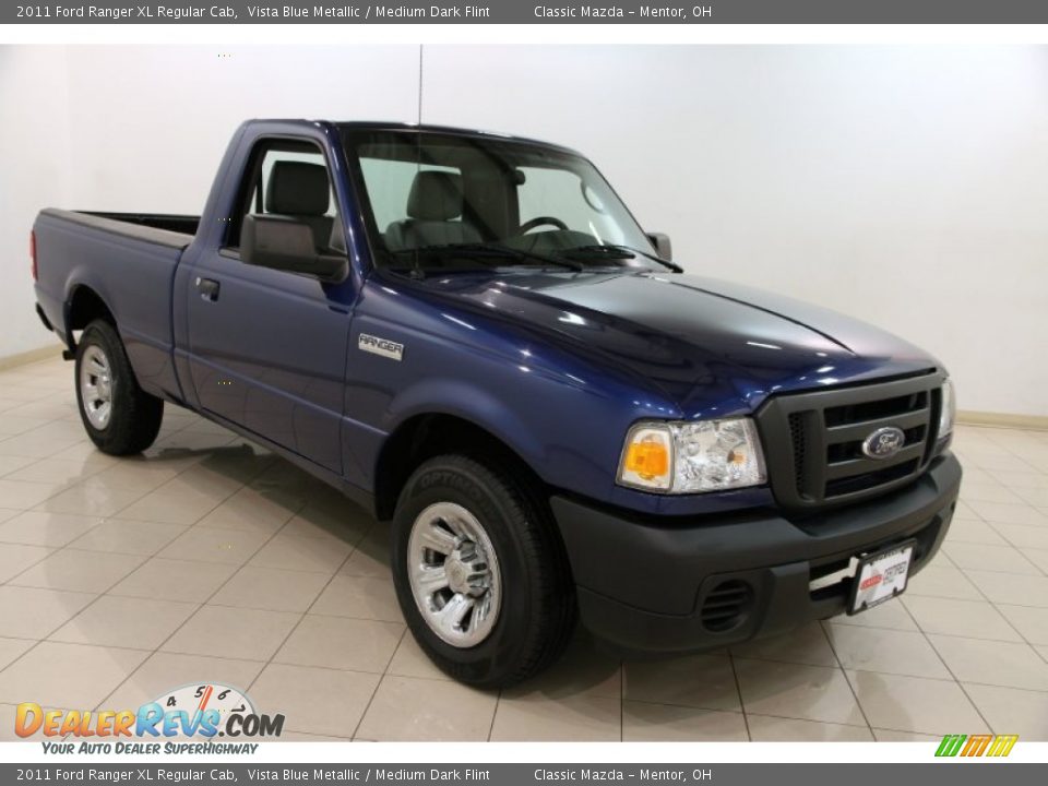 2011 Ford Ranger XL Regular Cab Vista Blue Metallic / Medium Dark Flint Photo #1