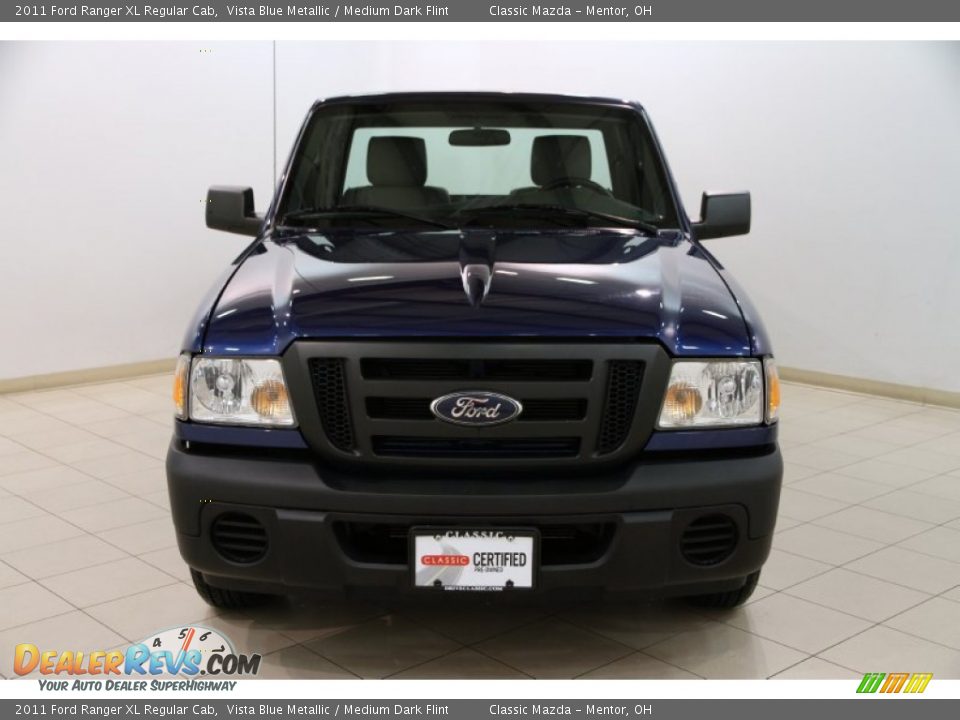 2011 Ford Ranger XL Regular Cab Vista Blue Metallic / Medium Dark Flint Photo #2