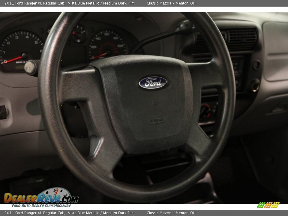 2011 Ford Ranger XL Regular Cab Vista Blue Metallic / Medium Dark Flint Photo #6