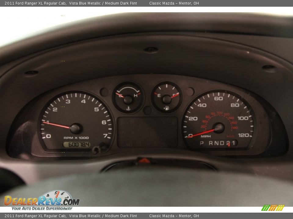 2011 Ford Ranger XL Regular Cab Vista Blue Metallic / Medium Dark Flint Photo #7