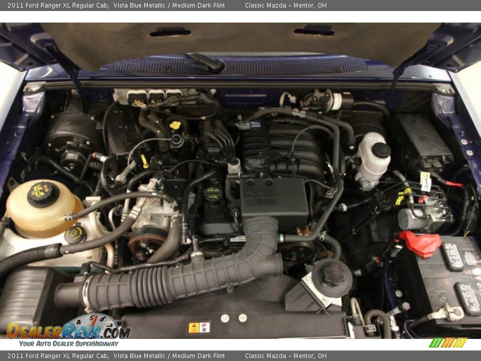 2011 Ford Ranger XL Regular Cab Vista Blue Metallic / Medium Dark Flint Photo #12